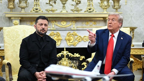Reunión entre Donald Trump y Volodimir Zelenski en Washington - Foto: AFP