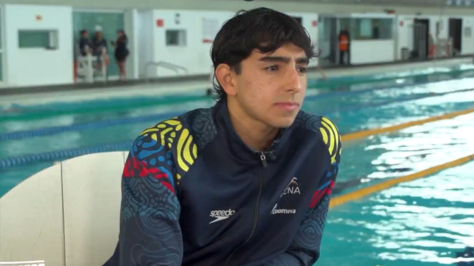 Juan José Giraldo nadador colombiano - Foto: captura Nuestra Tele Internacional