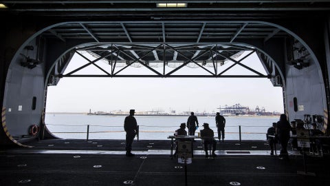 Foto del portaaviones USS Iwo Jima de EE. UU. (EFE)
