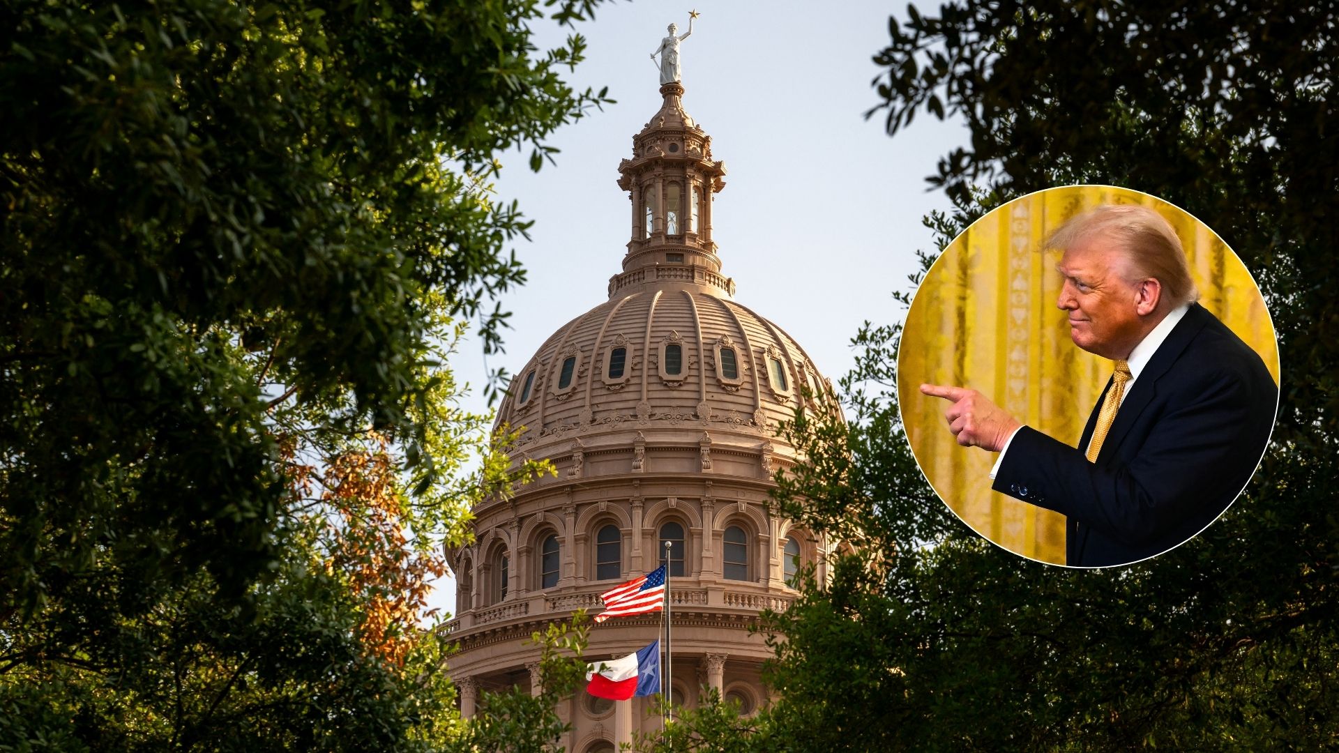 Capitolio de Texas/ Donald Trump - Fotos AFP