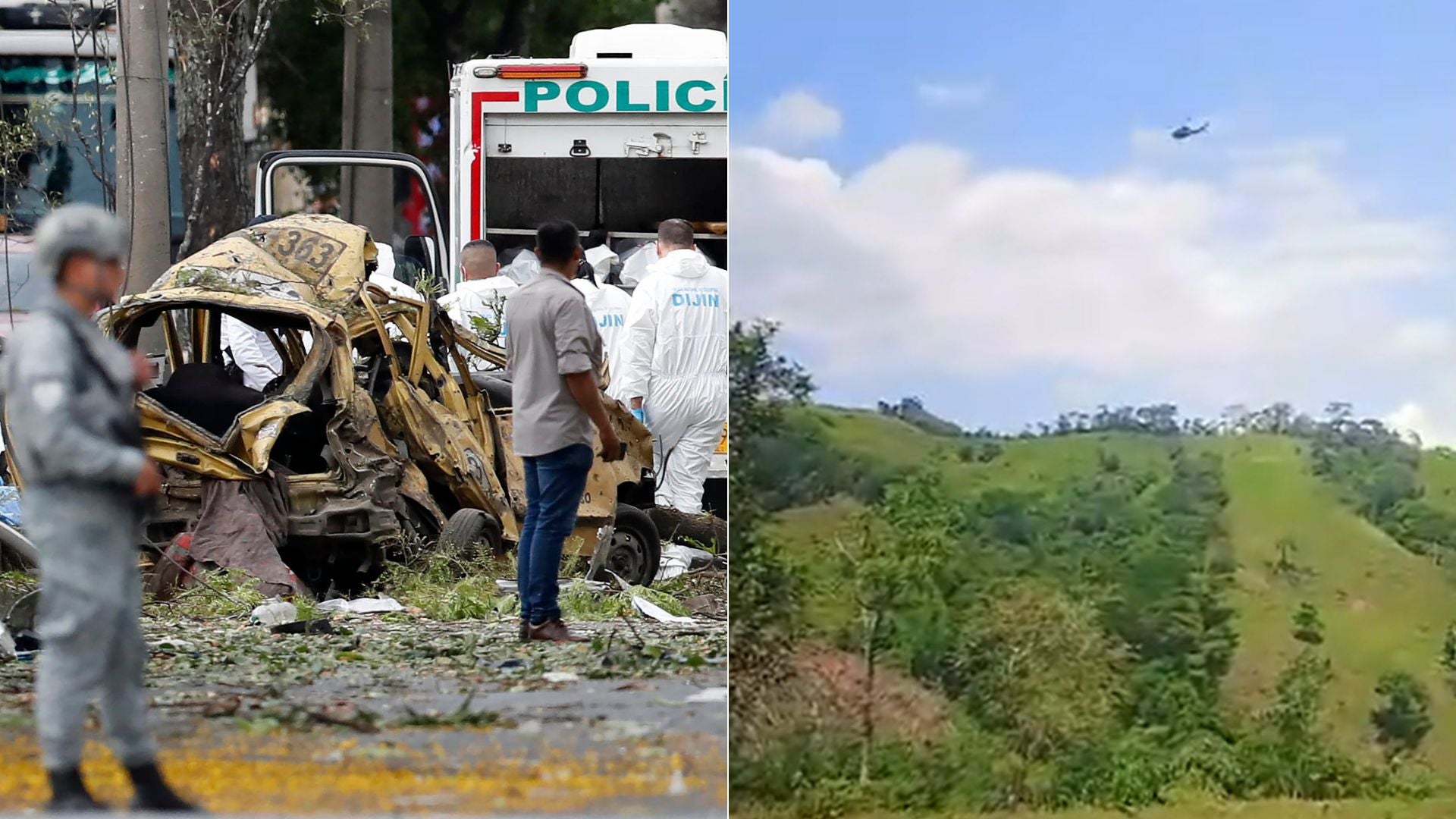 Atentados terroristas en Colombia este jueves 21 de agosto - Foto EFE/Redes sociales