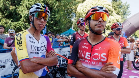 Egan Bernal y Santiago Buitrago, ciclistas colombianos que harán parte de la Vuelta a España - Foto: EFE