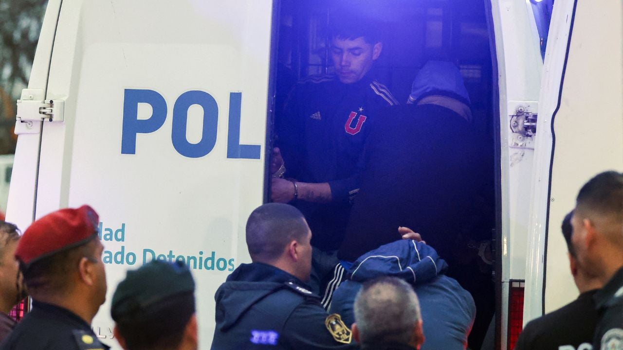 Hinchas chilenos liberados en Argentina - Foto AFP