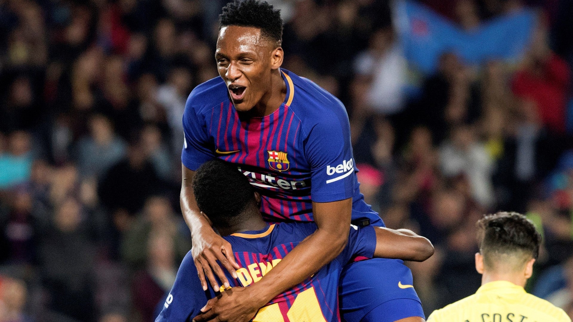 Yerry Mina junto a Dembelé Yerry Mina en el Barcelona junto a Dembélé | Foto: EFE