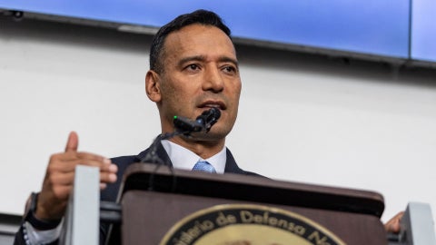 Pedro Sánchez, Ministro de Defensa de Colombia, sería citado a moción de censura - Foto: AFP