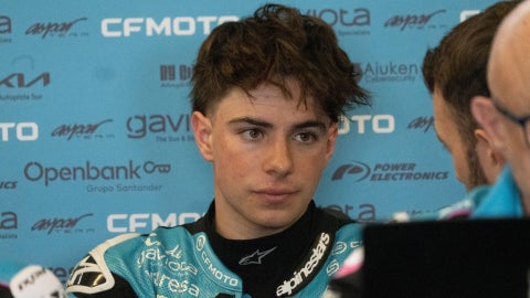 David Alonso y su primera victoria en el Moto2 - Foto: AFP