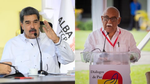 Nicolás Maduro y Carlos Martínez Mendoza, su embajador en Colombia - Fotos: EFE