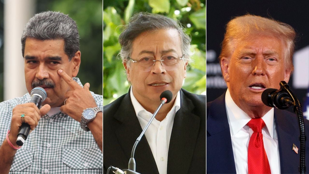 Nicolás Maduro/ Gustavo Petro/ Donald Trump - Fotos EFE