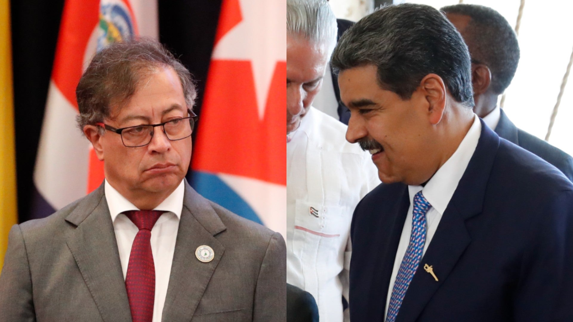 Gustavo Petro, presidente de Colombia / Nicolás Maduro, jefe del régimen venezolano - Fotos de referencia: EFE