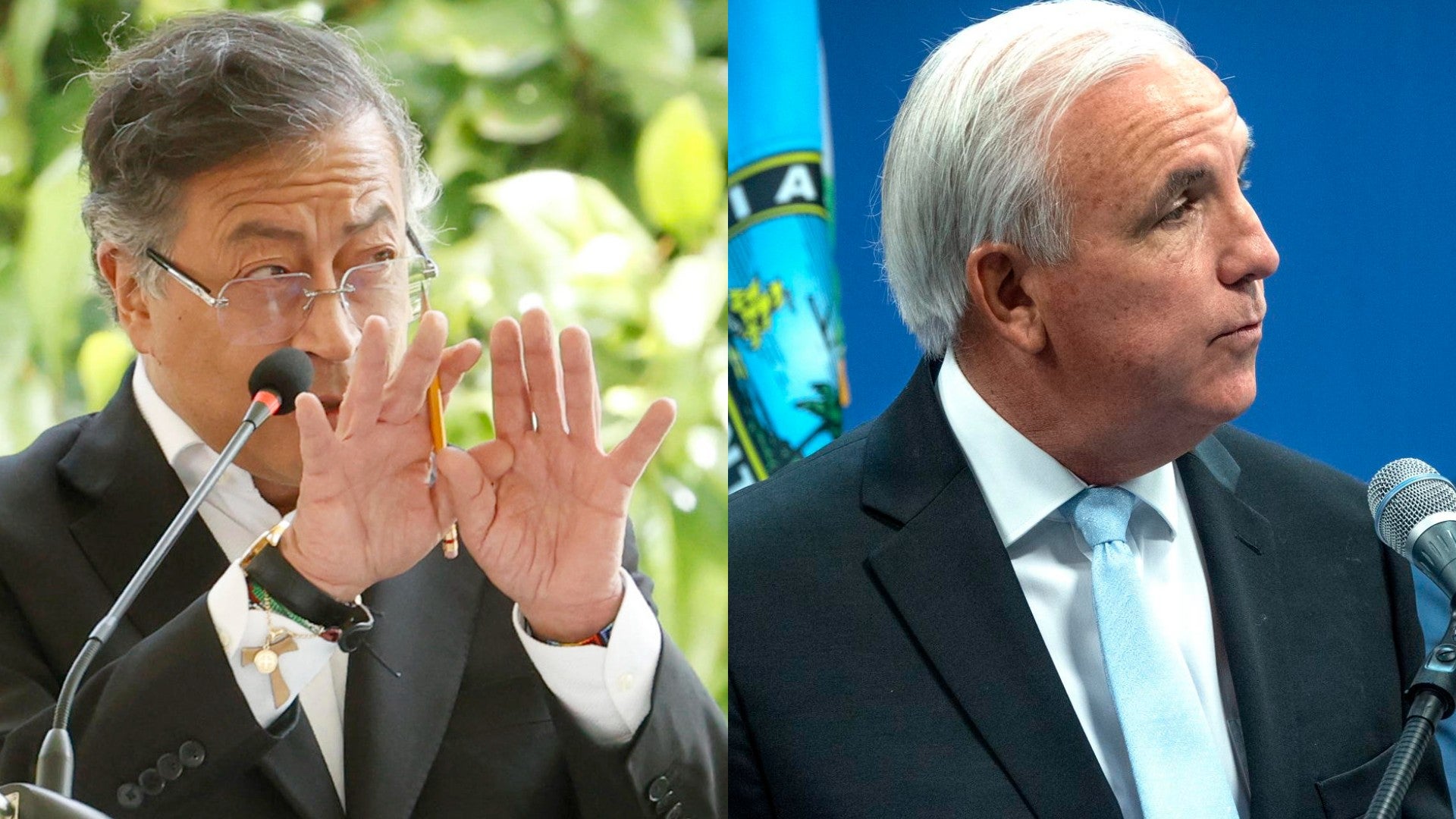 El presidente Gustavo Petro y el congresista Carlos Giménez. (EFE)