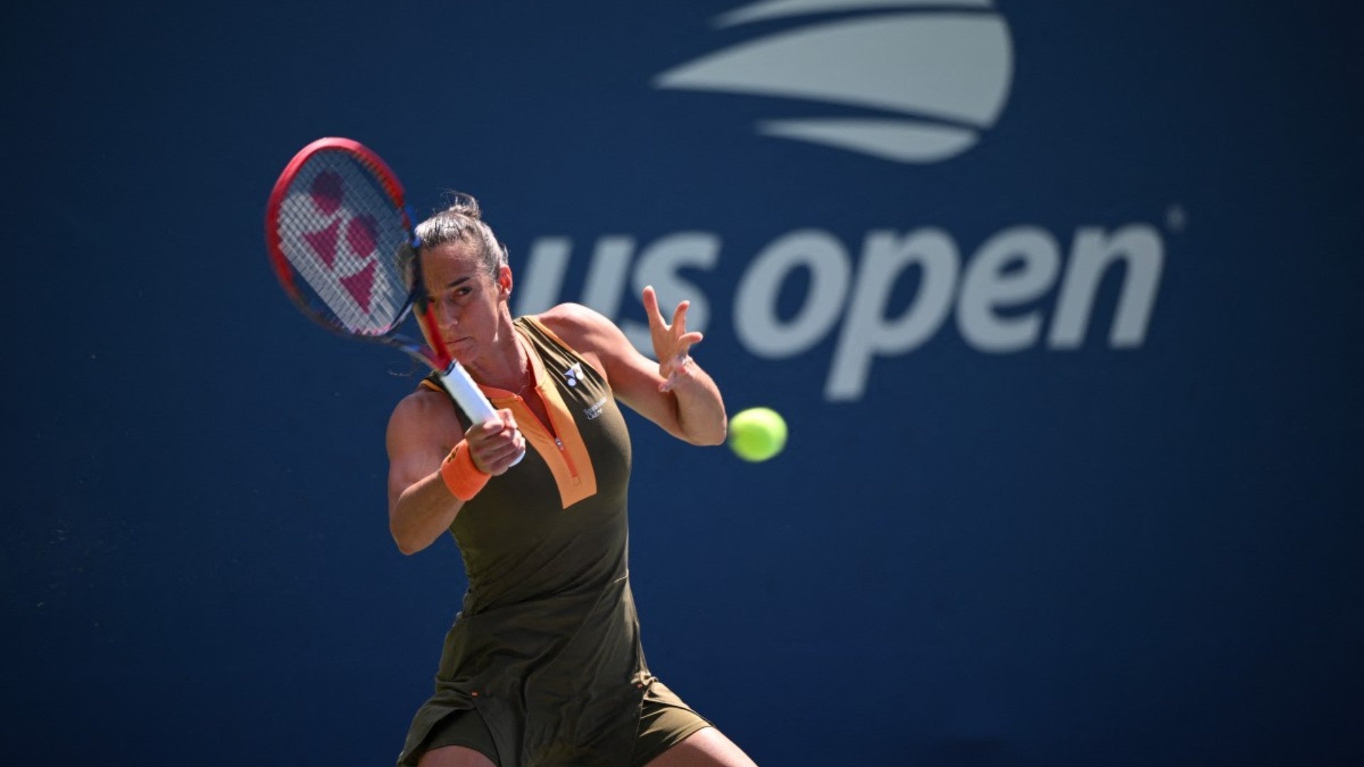 La tenista francesa Caroline García en el US Open. (AFP)