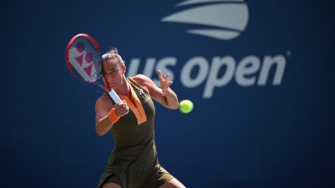 La tenista francesa Caroline García en el US Open. (AFP)