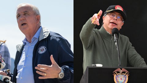 Carlos Gimenez - Gustavo Petro (AFP)