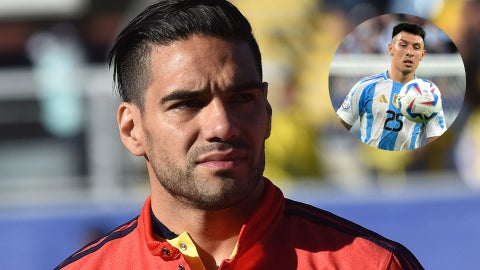 La admiración de Lisandro Martínez a Falcao - Fotos: AFP