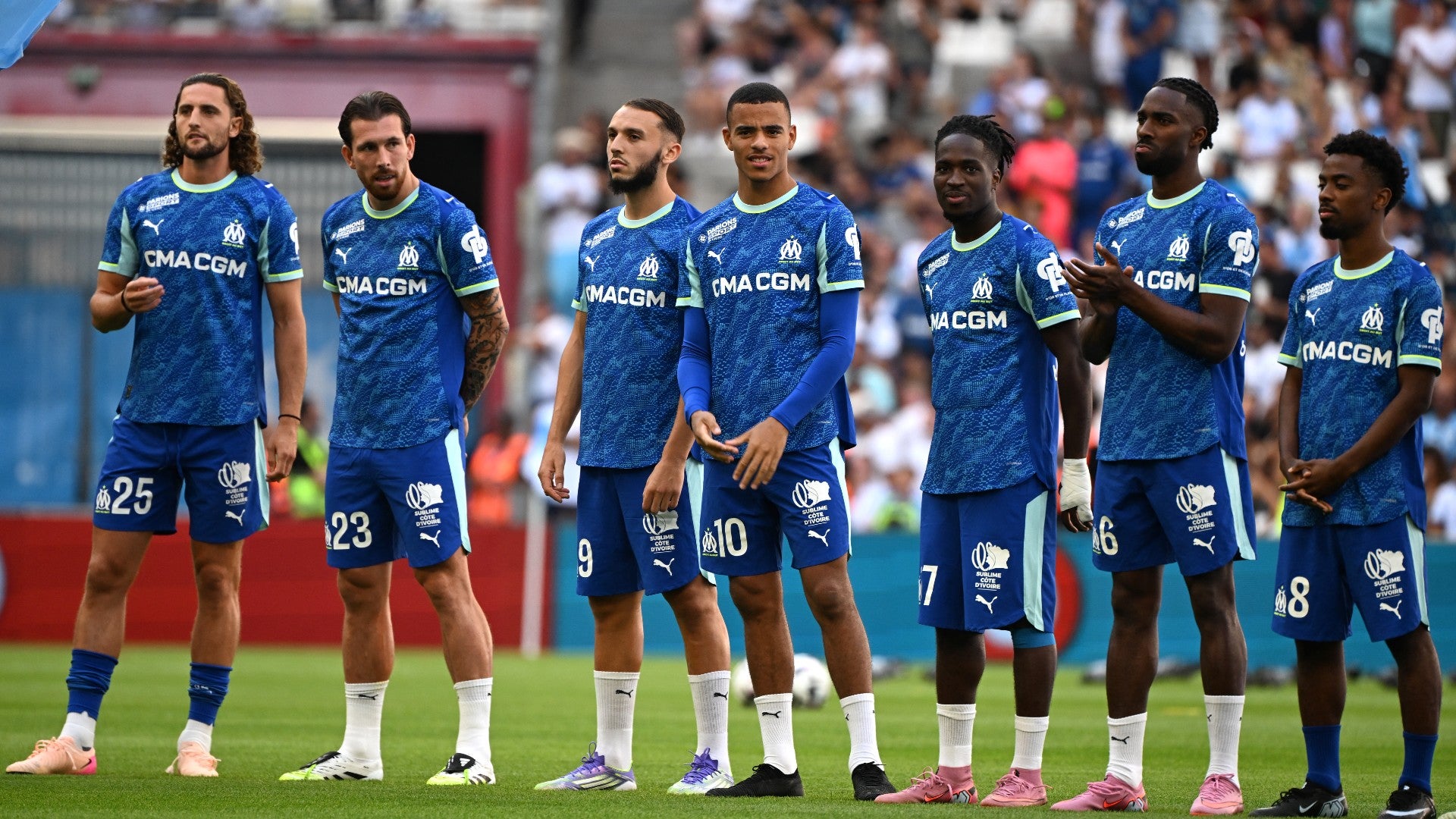 Jugadores del Olympique de Marsella | Foto: AFP