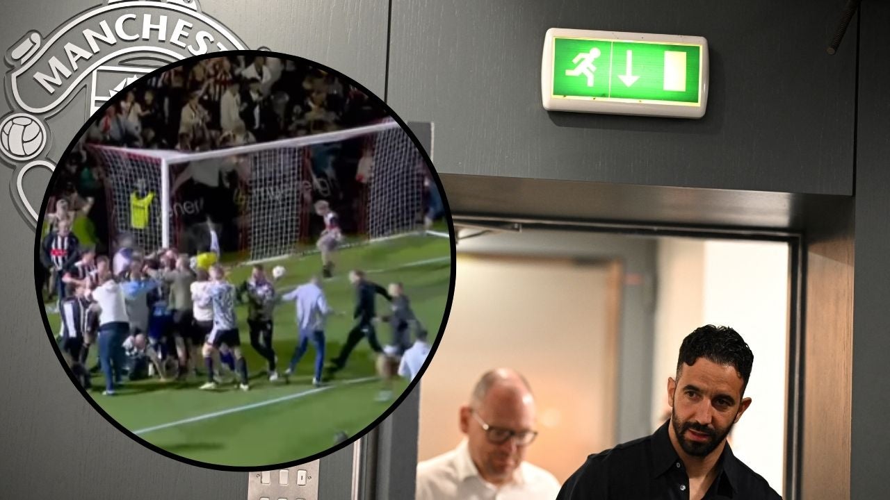 Celebración de la fanaticada del Grimsby Town / Ruben Amorim, exfutbolista y entrenador portugués - Fotos: Instagram y AFP