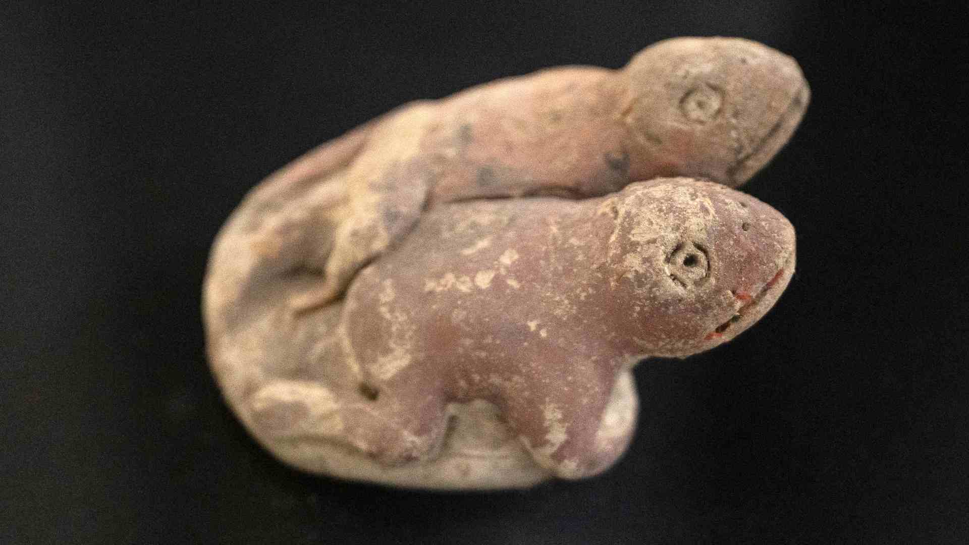 Escultura de la civilización Caral hallada en Perú - AFP