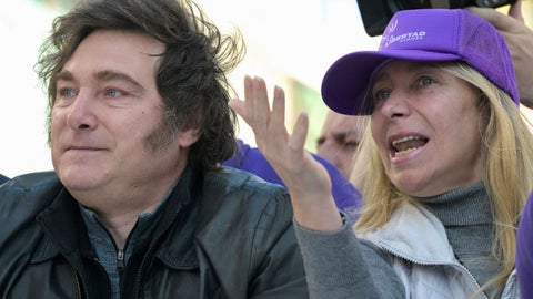 Javier Milei y Karina Milei - Foto AFP