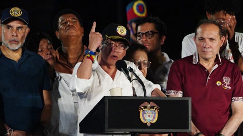 Presidente Gustavo Petro durante discurso presidencial - Foto AFP