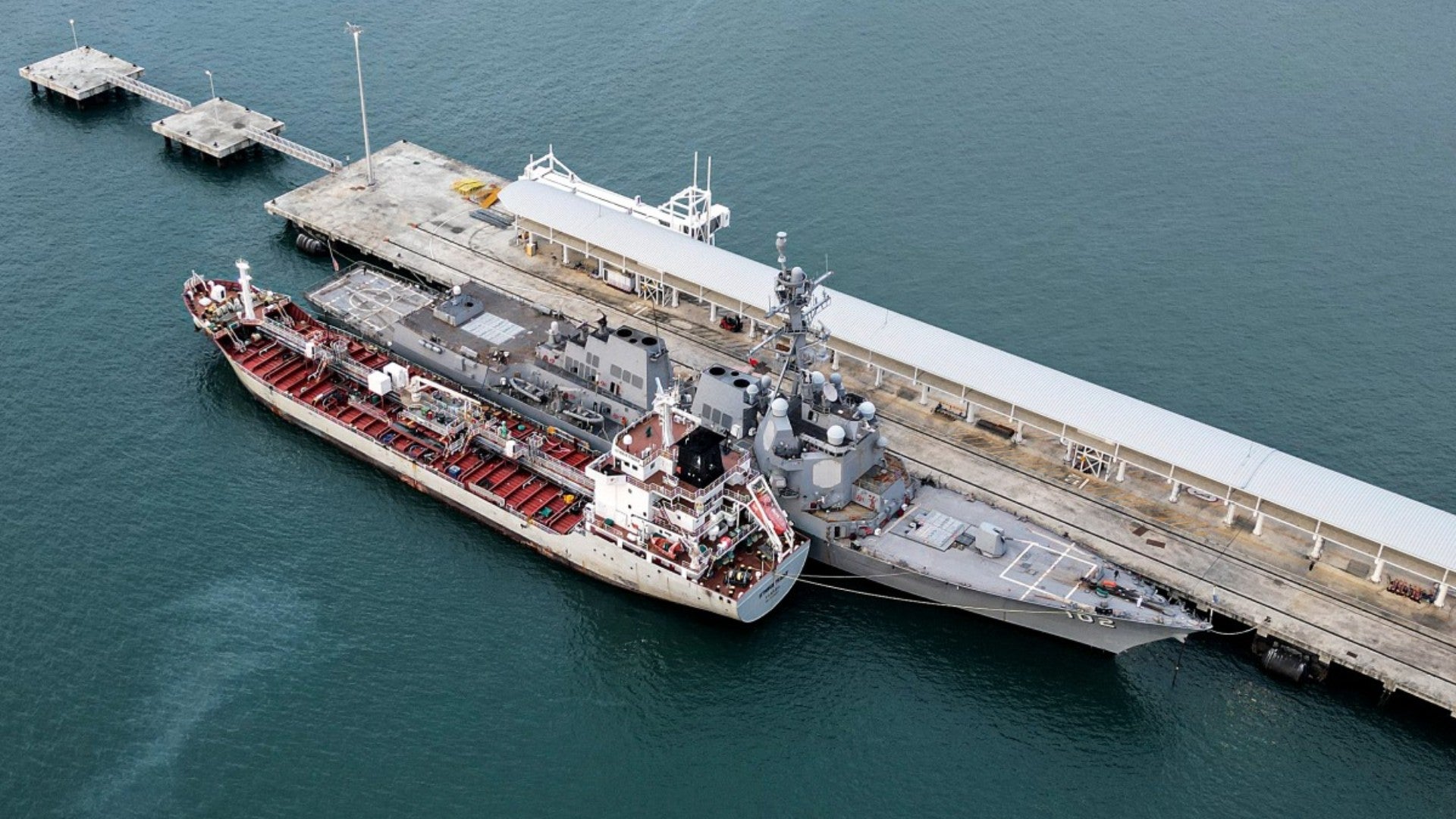 El USS Sampson en Panamá (AFP)