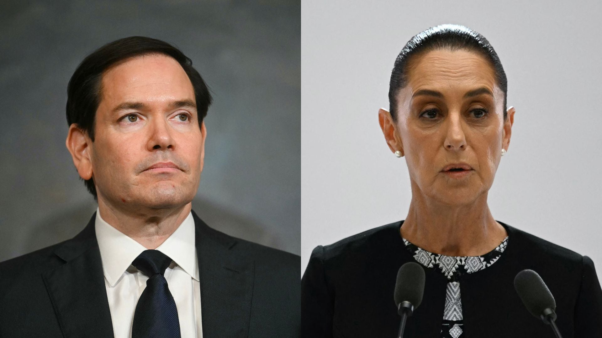 Marco Rubio - Claudia Sheinbaum (AFP)