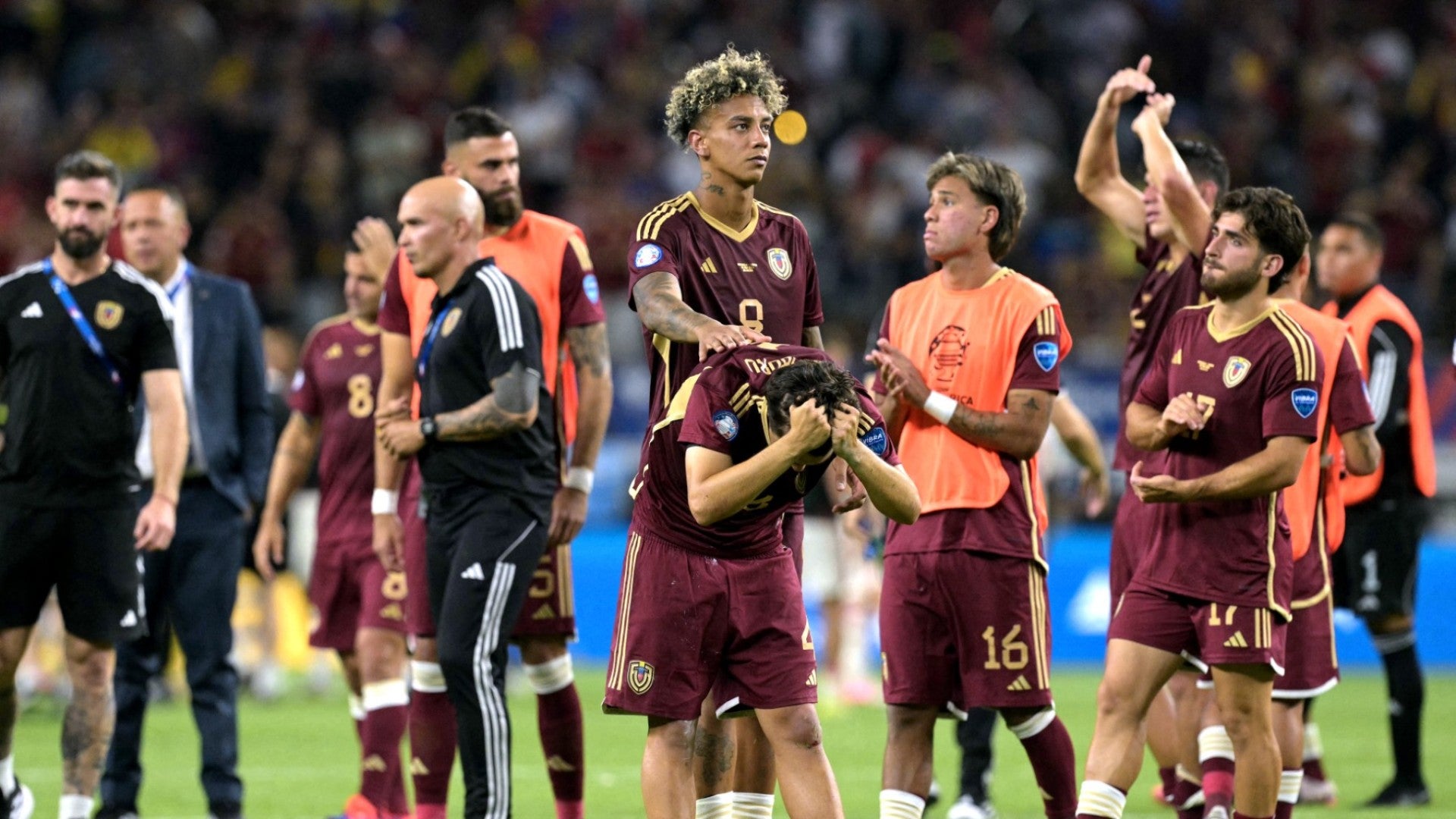 Jugadores de la selección de Venezuela. (AFP)