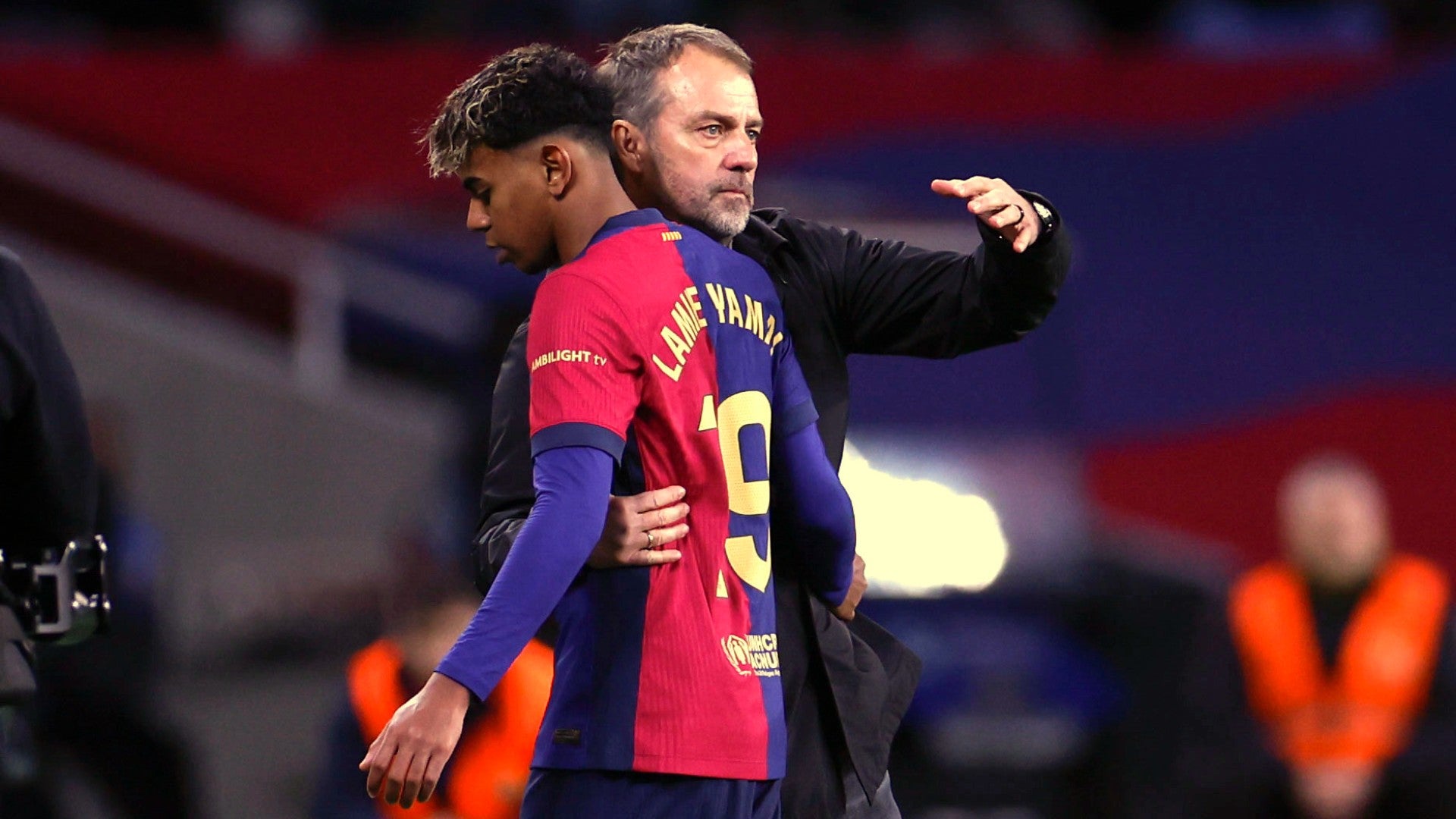 Lamine Yamal y Hansi Flick | Foto: EFE