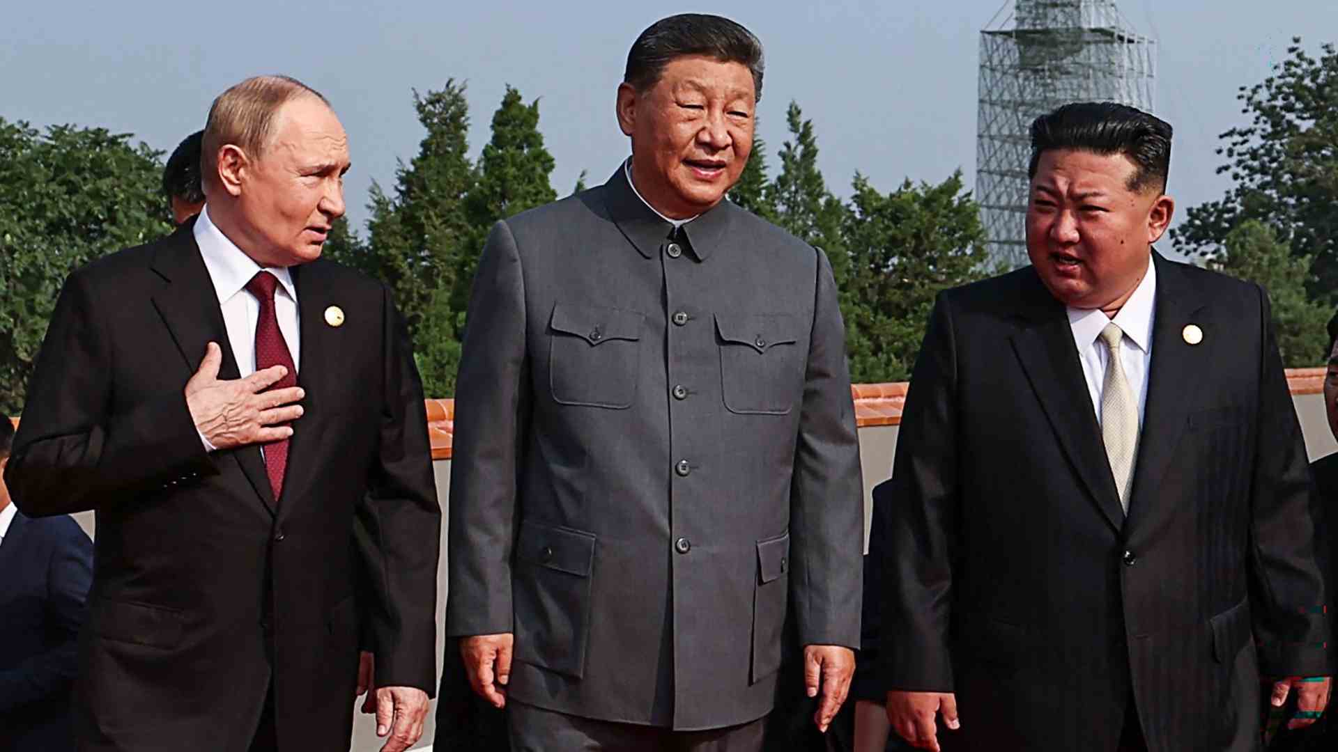 Los líderes de Rusia (Vladímir Putin), China (Xi Jinping) y Corea del Norte (Kim Jong Un) - AFP