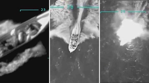 Ataque de Estados Unidos en el Caribe - Captura de video proporcionado por el Gobierno de EE. UU.