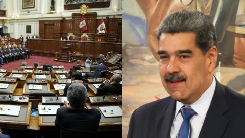 Congreso de Perú y Nicolás Maduro - Foto: EFE