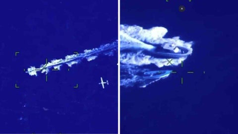 Interceptación lancha en el Caribe - Captura video de la Fuerza Aeroespacial Colombiana