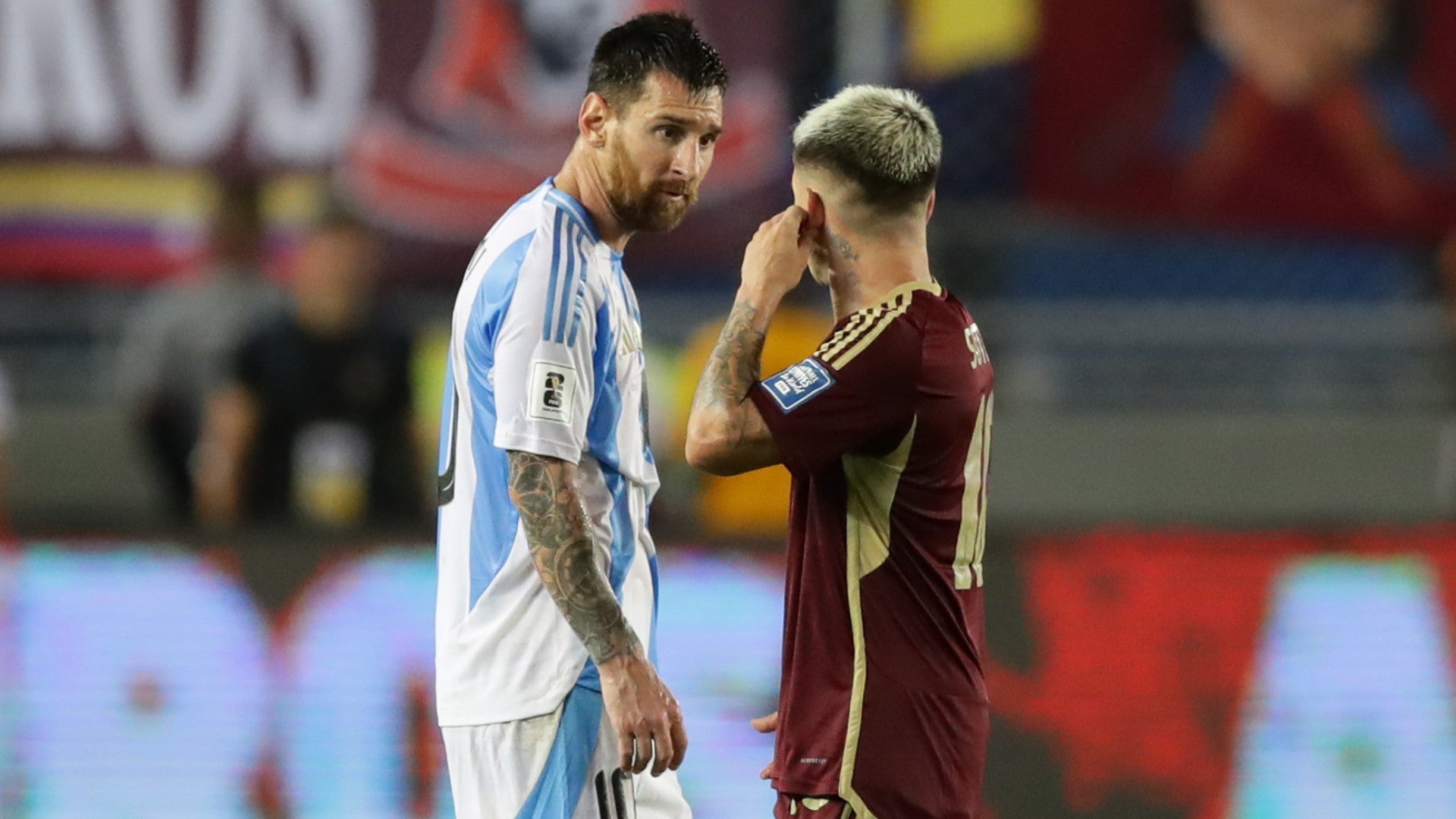 Futbolistas Lionel Messi y Yeferson Soteldo - Foto de referencia: EFE Futbolistas Lionel Messi y Yeferson Soteldo - Foto de referencia: EFE