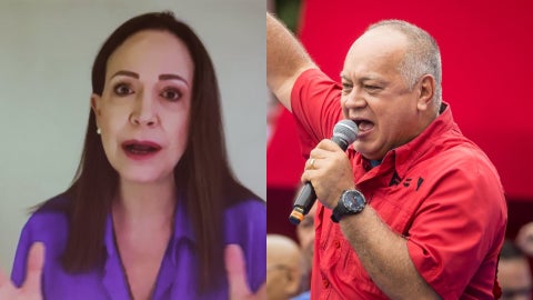 María Corina Machado y Diosdado Cabello / FOTO: EFE