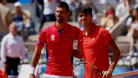 Novak Djokovic y Carlos Alcaraz | Foto EFE