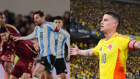 Messi y James Rodríguez. (EFE)