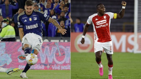 Millonarios vs Santa Fe, uno de los clásicos de fecha 10 de Liga BetPlay II-2025 - Fotos: EFE