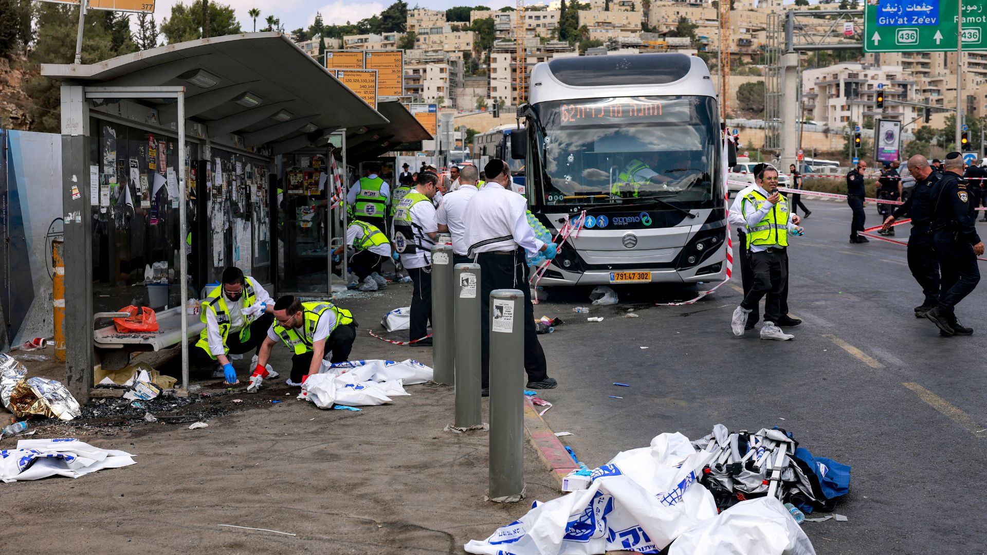 Foto de ataque en Jerusalén (AFP)
