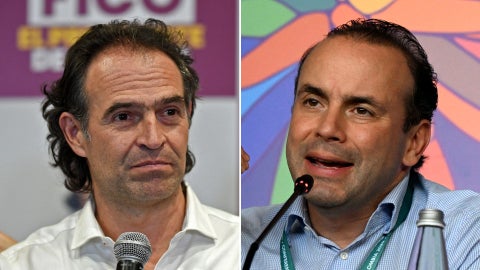 Federico Gutiérrez, el alcalde de Medellín y Alejandro Éder, alcalde de Cali – Foto AFP