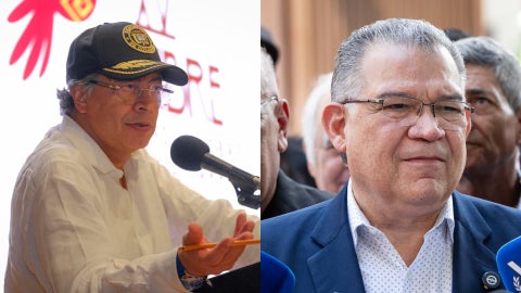 Gustavo Petro, presidente de Colobia, y Enrique Márquez, excandidato presidencial venezolano - Fotos: EFE