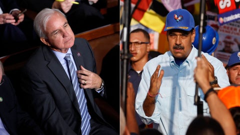 Carlos Giménez - Foto AFP/ Nicolás Maduro - Foto EFE