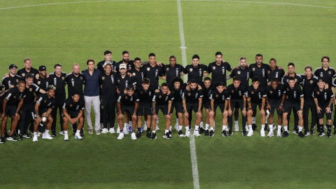 Selección venezolana durante reconocimiento de campo en Maturín previo al juego ante Colombia - Foto EFE