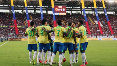 Selección de Brasil en partido de Eliminatorias contra Venezuela - Foto EFE