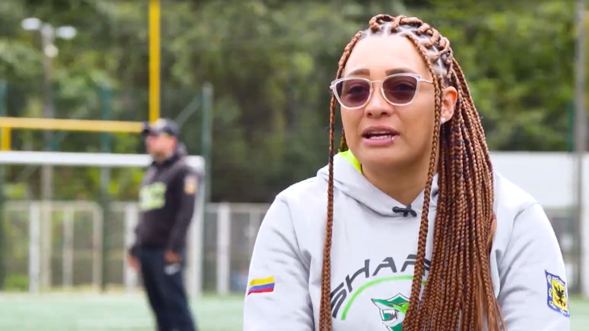 Laura Pérez jugadora de football americano - Foto captura: Nuestra Tele Internacional