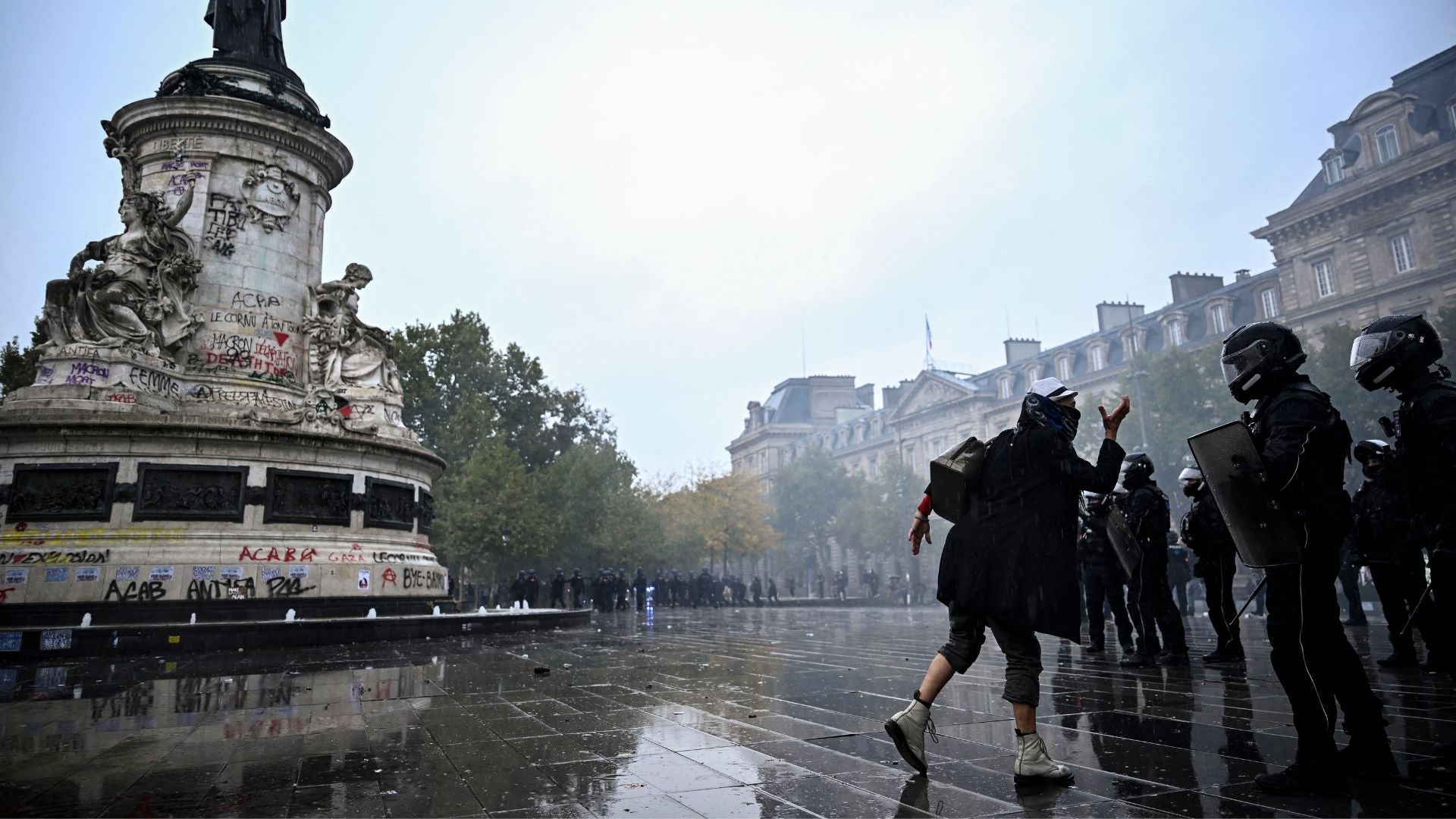 Foto de disturbios en París (AFP)