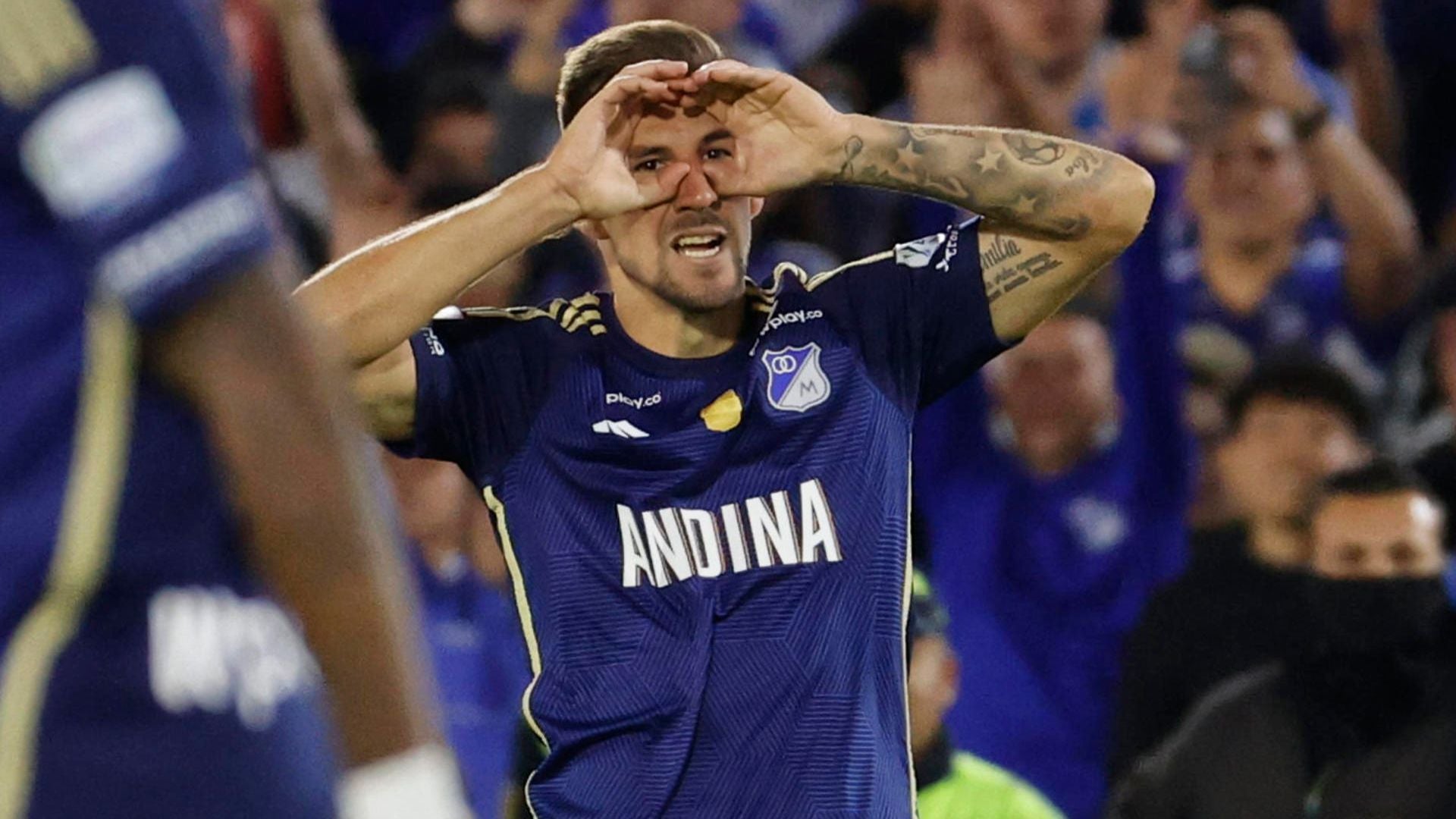 Santiago Giordana le dio el triunfo a Millonarios ante Pasto - Foto; EFE