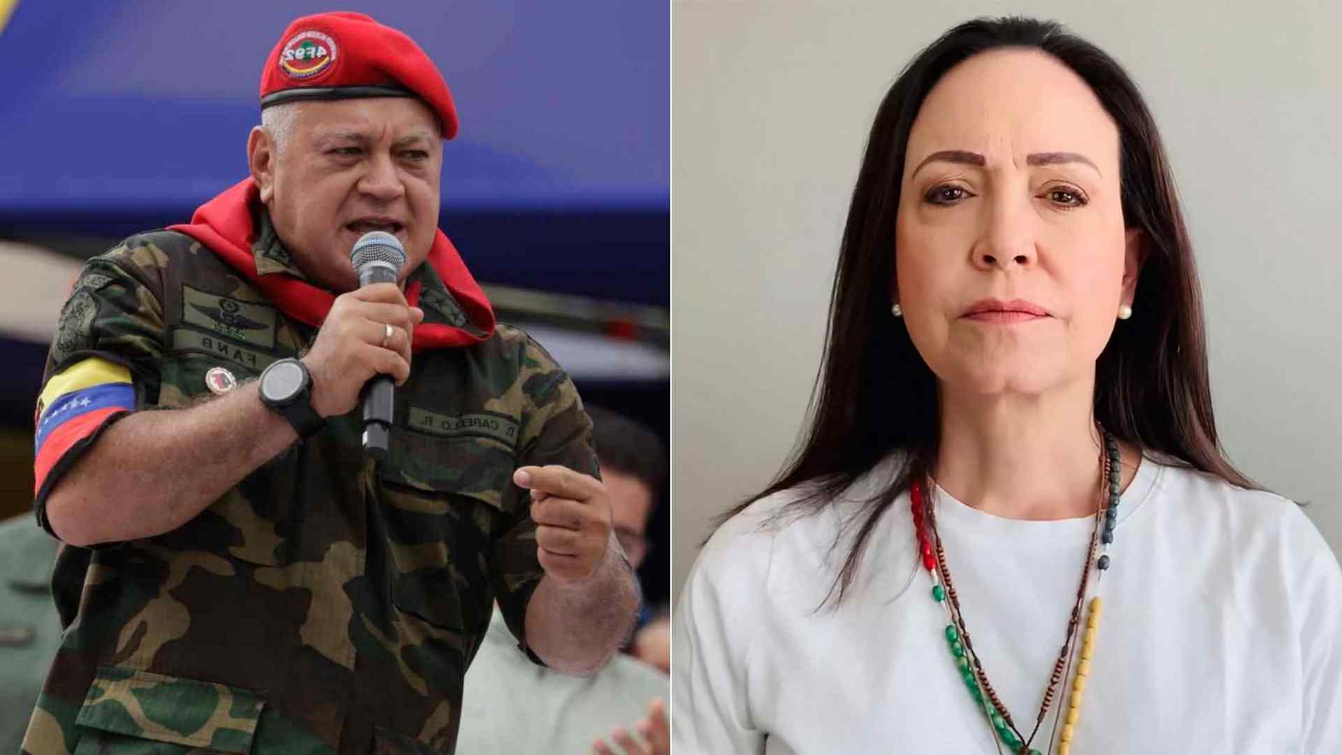 Diosdado Cabello y María Corina Machado - EFE