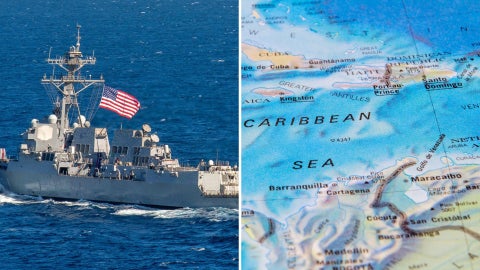 USS Jason Dunham y Mar Caribe-Foto: AFP