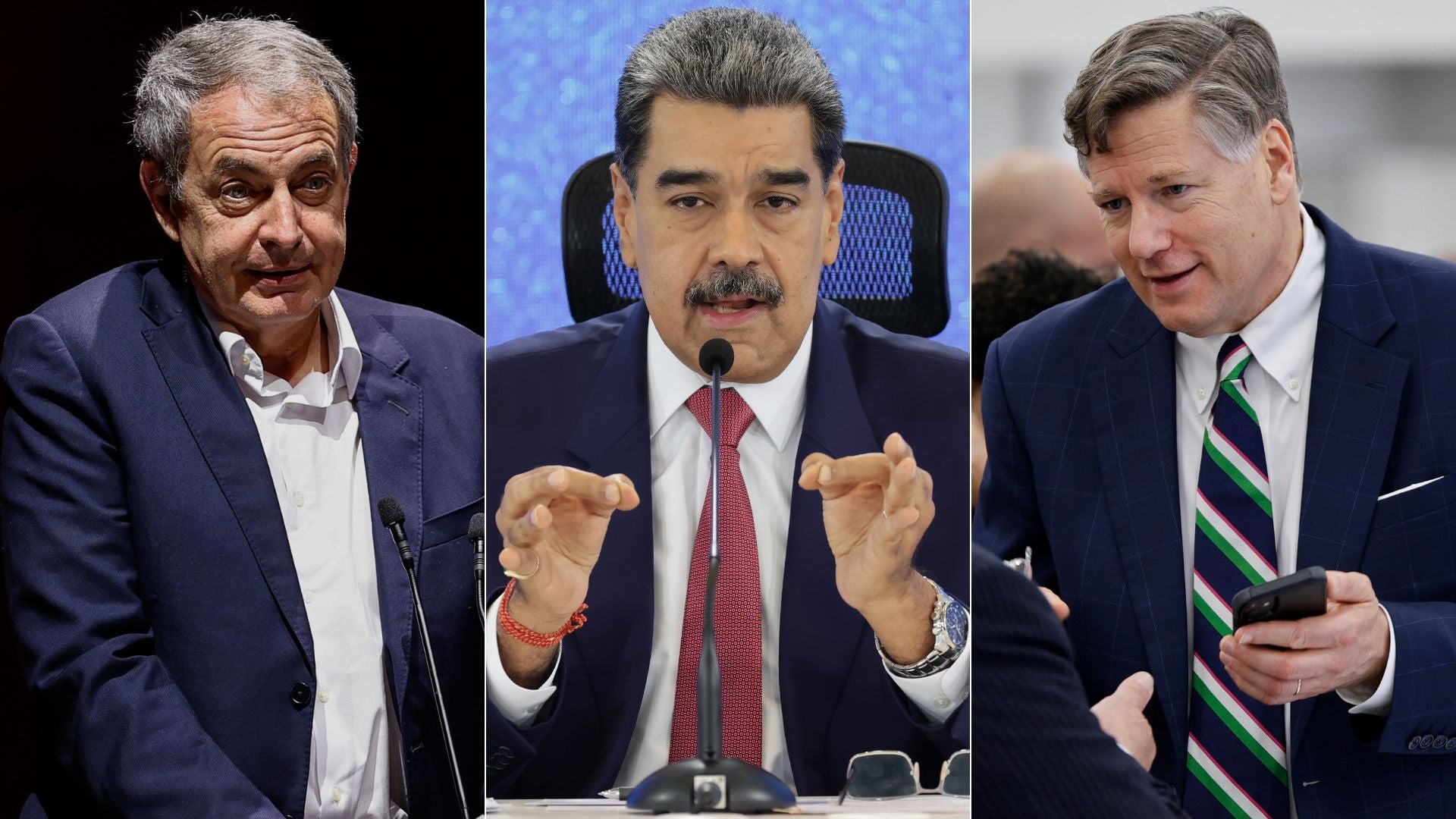 José Luis Rodríguez Zapatero/ Nicolás Maduro/ Christopher Landau - Fotos EFE