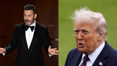 Jimmy Kimmel, humorista, y Donald Trump, presidente de EE. UU. - Fotos: EFE