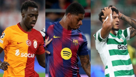 Davinson Sánchez, Marcus Rashford y Luis Suárez | Foto: AFP
